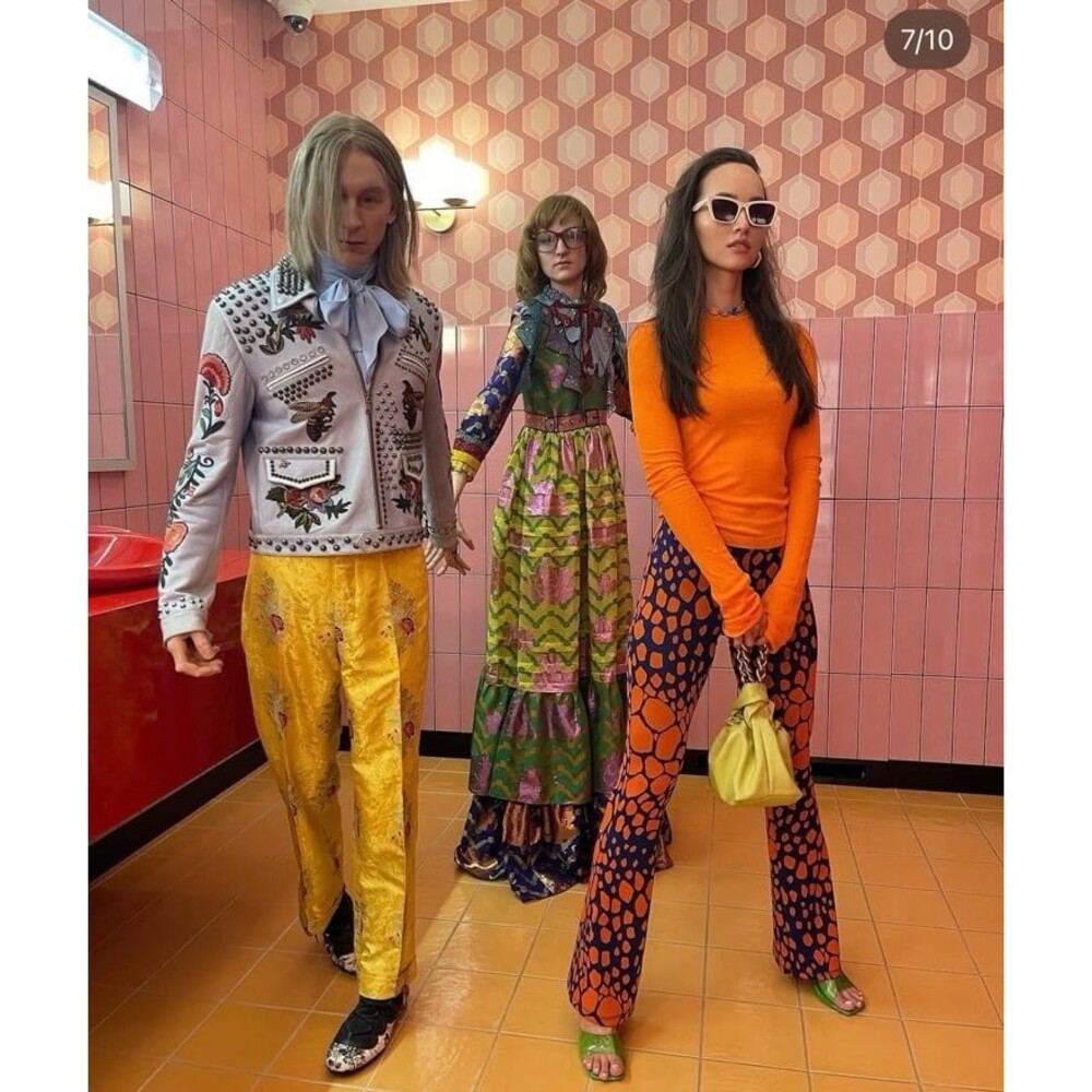 ZARA PRINTED FLARED PANTS - Picture 7 of 12
